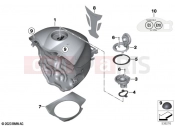 Fuel tank - BMW Motorrad S 1000 RR 15 (0D40) 2016