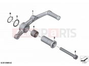 Outer gearshift lever mounted parts - BMW Motorrad S 1000 RR 15 (0D40) 2016