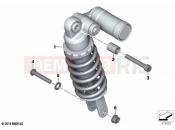 Spring strut, rear - BMW Motorrad S 1000 RR 15 (0D40) 2016