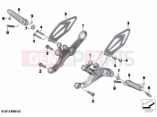 Footrest, front - BMW Motorrad S 1000 RR 15 (0D40) 2016