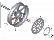 Forged wheel, front - BMW Motorrad S 1000 RR 15 (0D40) 2016