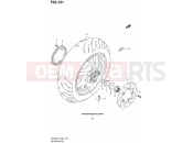 151 - REAR WHEEL (AN400AL4 E02) - Suzuki AN400A L4 (2014) Burgman 400 (E02)