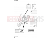 SUZUKI AN400A L5 (2015) Burgman 400 (E02) 496E - LABEL (AN400ZAL5 E19)