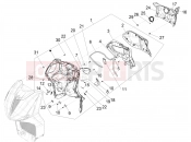 PIAGGIO Beverly 300 Deep Black E5 MY23 (EU) Front glove-box - Knee-guard panel