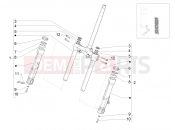 PIAGGIO Beverly 400 Deep Black E5 (EU) Fork's components (Showa)