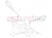 PIAGGIO BV 400 Deep Black E5 (CA, USA) Driving mirror/s