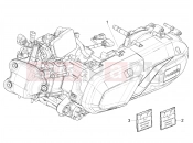 PIAGGIO BV 400 Deep Black E5 (CA, USA) Engine assembly