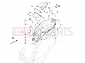 PIAGGIO BV 400 Deep Black E5 (CA, USA) Helmet huosing - Undersaddle