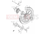 43 - REAR WHEEL (E94,P09,P48) - Suzuki AX100 V (1997)