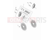 Triumph 2023 Scrambler 1200 XC Front brake caliper & disc