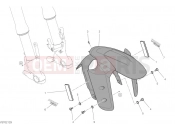 DUCATI Multistrada V4S Travel Radar Front Mudguard RED Model