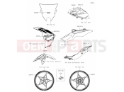 KAWASAKI NINJA 500 SE (EX500JSFAN) 64 Decals(Red)