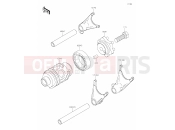 KAWASAKI KX85 (KX85CRFNN) (Europe) 08 Gear Change Drum/Shift Fork(s)