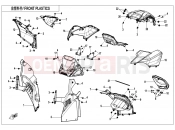 CFMOTO CFORCE 1000 (CF1000ATR-2A) FRONT PLASTICS(7\'\' DASHBOARD) - F04-2-A-V3