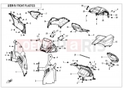 CFMOTO CFORCE 1000 (CF1000ATR-2A) FRONT PLASTICS(8\'\' DASHBOARD) - F04-2-B-V3