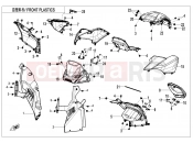 CFMOTO 2025 ATV CFORCE 1000 (CF1000AU-2) FRONT PLASTICS(8\'\' DASHBOARD,WITH GEARSHIFT LOCK) - F04-2-D-V2