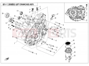 CFMOTO CFORCE 450 (CF400AU-B) LEFT CRANKCASE ASSY - E01-1