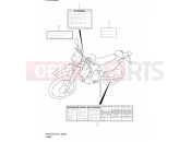 45B - LABEL (MODEL K2/K3/K4) - Suzuki DR-Z400 K2 (2002) (E01)