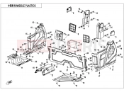 CFMOTO 2019 UTV UFORCE 1000 (CF1000UTR-3) MIDDLE PLASTICS(FOR SIDE DOORS) - F04-3-A-V4
