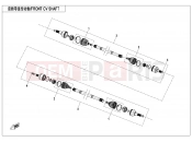CFMOTO UFORCE 1000 (CF1000UTR-3) FRONT CV SHAFT - F27