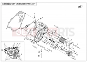 CFMOTO 2021 UTV UFORCE 600 (CF600UTR [T1b] ) LEFT CRANKCASE COVER ASSY. - E01-4