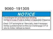 CFMOTO 2020 UTV UFORCE 800 (CF800-3) WARNING DECAL, DASHBOARD(CANADA)