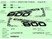 CFMOTO 2020 UTV UFORCE 800 (CF800-3) DECAL KITS(2020,TITANIUM GRAY)