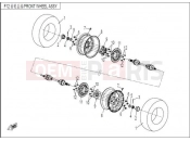 FRONT WHEEL - F12 - CFMOTO ZFORCE 600 (CF625-3) 2014