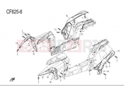 CFMOTO ZFORCE 625 (CF625-6) PLASTICS â¤ - F08-2