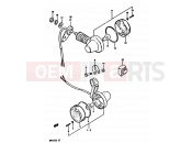 SUZUKI DR125S E (1984) 24 - TURN SIGNAL LAMP (E01, E04, E06, E15, E21, E24)