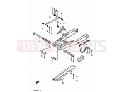 SUZUKI DR125S E (1984) 46 - REAR SWINGING ARM