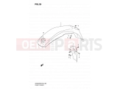 SUZUKI DR200SE K9 (2009) (E06,E24) 38 - FRONT FENDER