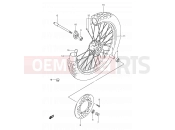 38 - FRONT WHEEL - Suzuki DR250S M (1991)