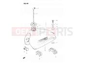 SUZUKI DR250S Z (1982) 40 - FUEL TANK (MODEL Z E02, E04, E18, E21, E22, E25)