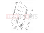 38A - FRONT DAMPER (MODEL S/T E01) - Suzuki DR350 S (1995) (E01)