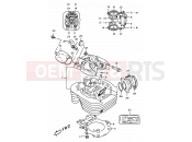 1 - CYLINDER HEAD - Suzuki DR350 V (1997) (E01)
