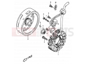19A - MAGNETO (MODEL W/X, E24) - Suzuki DR350 V (1997) (E01)