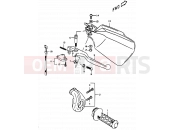 38A - RIGHT HANDLE LEVER (E24) - Suzuki DR350 V (1997) (E01)