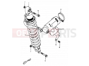 49 - REAR SHOCK ABSORBER - Suzuki DR350 V (1997) (E01)