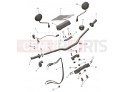 Handlebars, Upper Yoke & Mirrors - Triumph TF450-E 2026