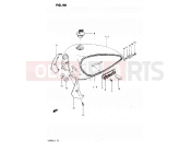 SUZUKI GS450L T (1996) 46 - FUEL TANK (MODEL X : E22, E25)