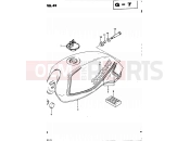 SUZUKI GS450L D (1983) 49 - FUEL TANK (MODEL D)