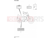 SUZUKI LS650 L5 (2015) Savage (E03,E28,E33) 496A - LABEL (LS650L5 E03)