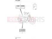SUZUKI LS650 L5 (2015) Savage (E03,E28,E33) 496B - LABEL (LS650L5 E28)