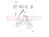 SUZUKI RM80X P (1993) 43 - LABEL