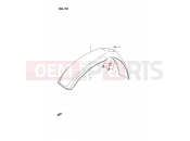 SUZUKI RM80 H (1987) (E01) 23 - FRONT FENDER