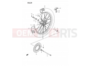 SUZUKI RM80 H (1987) (E01) 24 - FRONT WHEEL (MODEL G/H/K)