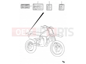 SUZUKI RM80 M (1991) (E03,E28,E33) 43 - LABEL