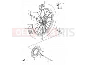 SUZUKI RM80 P (1993) (E03,E28,E33) 26A - FRONT WHEEL (MODEL L/M/N/P/R/S)