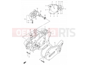 4 - CRANKCASE COVER- WATER PUMP - Suzuki RM80 X (1999) (E24)